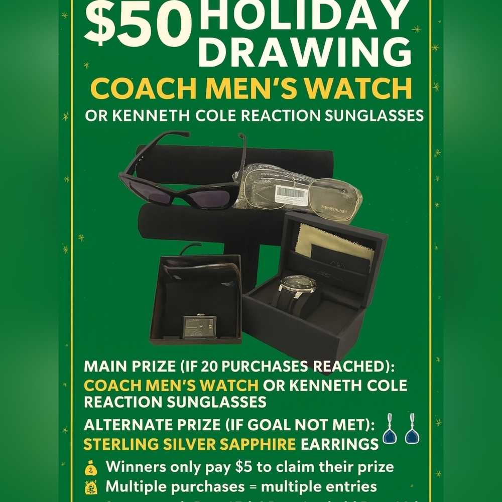 Coach Men's Watch and Kenneth Cole Reaction Sunglasses